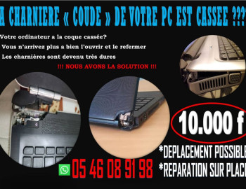 REPARATION DE COUDES DE PC PORTABLES CASSES