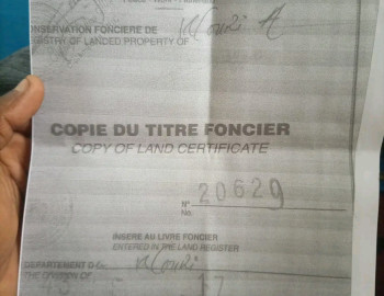 950m² TITRE FONCIER INDIVIDUEL A VENDRE À DLA