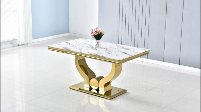 table-basse-rectangulaire-en-verre-de-metal-peint-dore-big-0